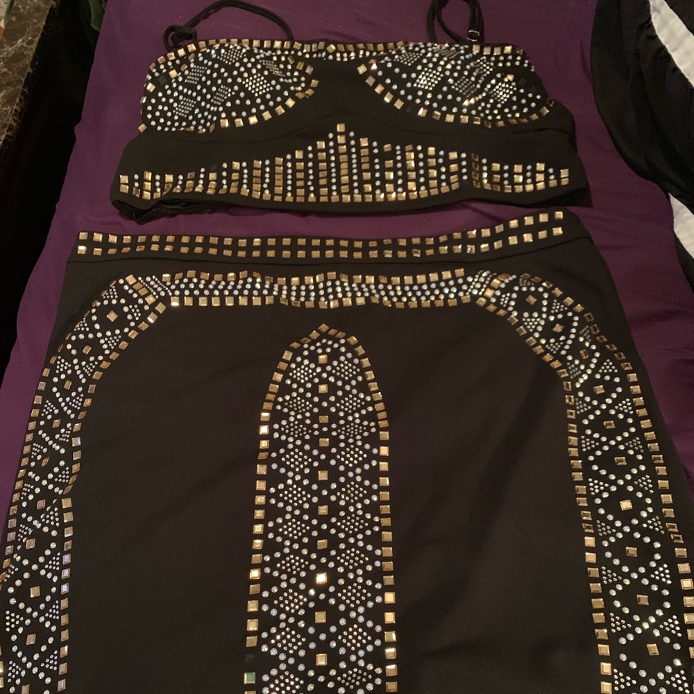 Sparkly 2 pc skirt set